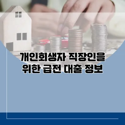 개인회생자 직장인을 위한 급전 대출 정보