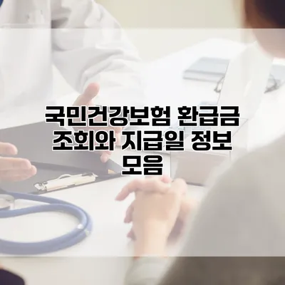 국민건강보험 환급금 조회와 지급일 정보 모음