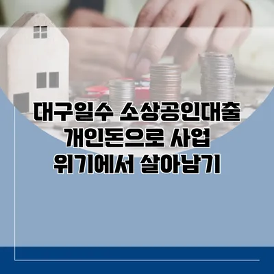 대구일수 소상공인대출 개인돈으로 사업 위기에서 살아남기