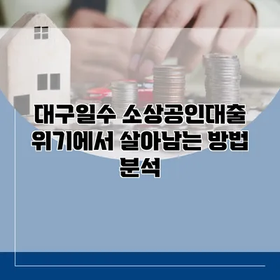 대구일수 소상공인대출 위기에서 살아남는 방법 분석
