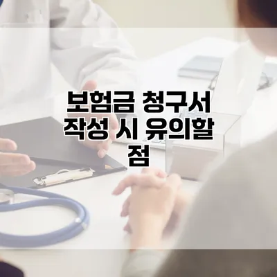 보험금 청구서 작성 시 유의할 점