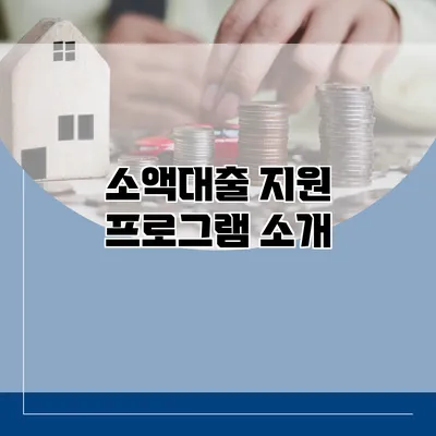 소액대출 지원 프로그램 소개
