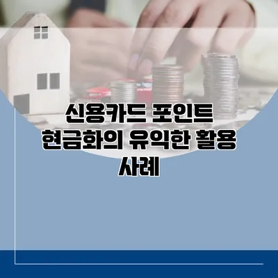 신용카드 포인트 현금화의 유익한 활용 사례