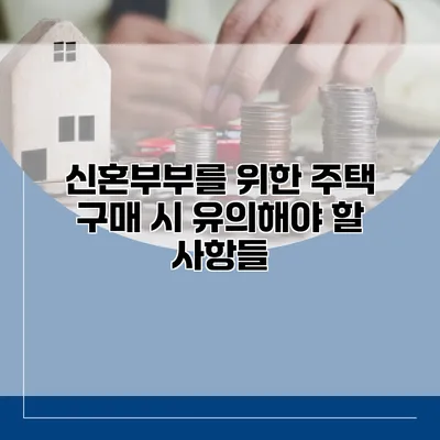 신혼부부를 위한 주택 구매 시 유의해야 할 사항들