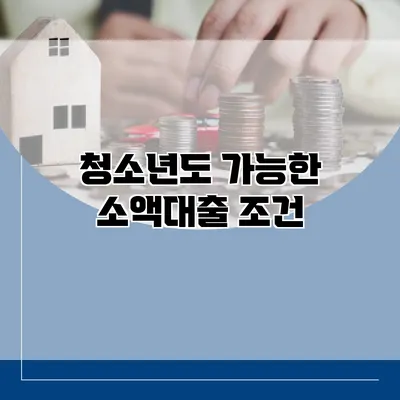 청소년도 가능한 소액대출 조건