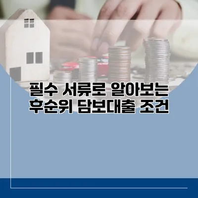 필수 서류로 알아보는 후순위 담보대출 조건