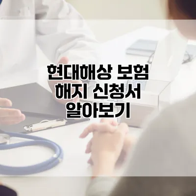 현대해상 보험 해지 신청서 알아보기