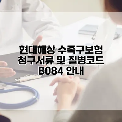 현대해상 수족구보험 청구서류 및 질병코드 B084 안내