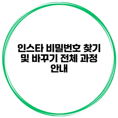 인스타 비밀번호 찾기 및 바꾸기 전체 과정 안내